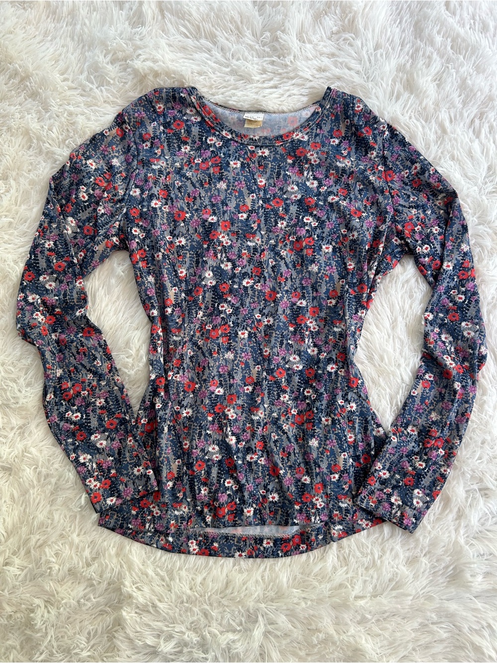 Vintage 90s Wrangler Floral Long Sleeve Top Medium Cottagecore Prairie